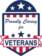 Proudly Caring for Veterans badge